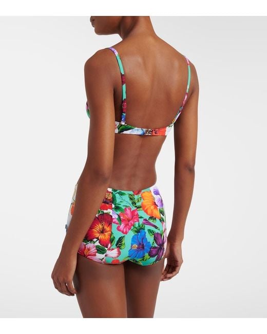 Dolce & Gabbana White Floral Bikini