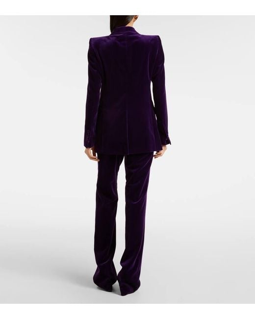 Blazer En Velours De Coton Tom Ford en coloris Blue