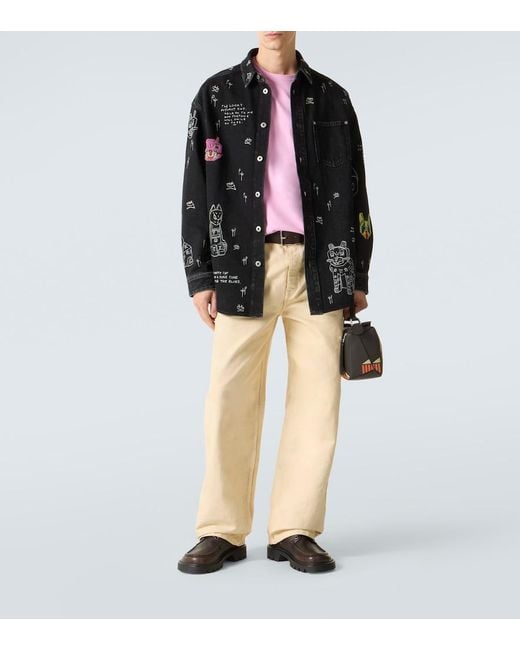 Loewe Black X Louis Wain Puzzle Top-Handle Bag for men