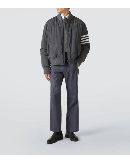Thom Browne Bomberjacke 4-Bar in Gray für Herren