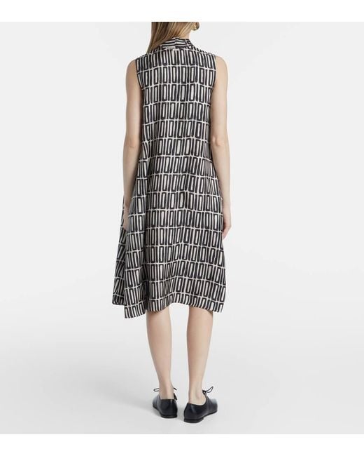 Max Mara Natural Midikleid Jackie Aus Seiden-Twill