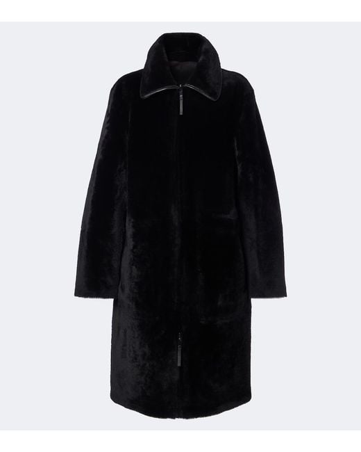 Joseph Black Caspian Reversible Leather And Shearling Coat