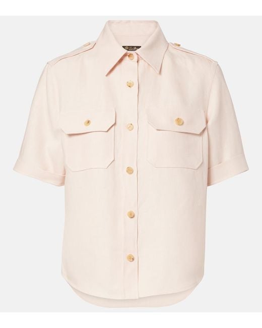 Loro Piana Natural Annalisa Linen Shirt