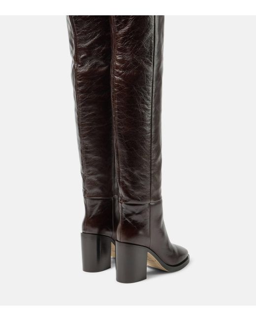 Paris Texas Black Ophelia Leather Over-the-knee Boots