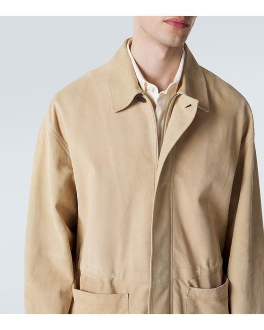The Row Natural Vilmo Suede Jacket for men