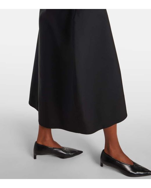 Vestido Midi De Gabardina Jil Sander de color Black