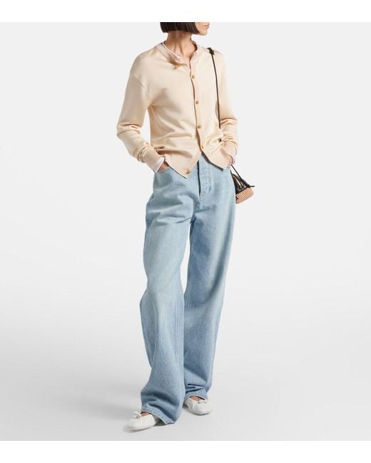 Bottega Veneta White Fantasmina Knot Leather Ballet Flats