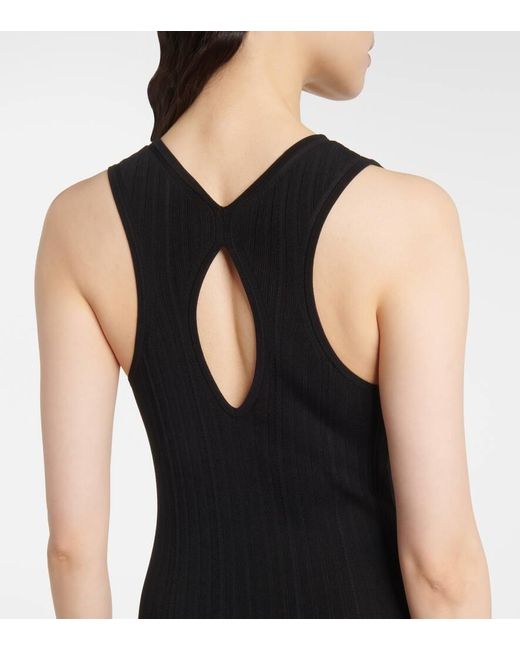 Joseph Black Ribbed-Knit Maxi Dress
