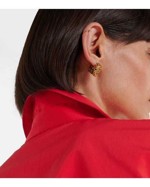 Loewe Metallic Anagram Bombe Earrings