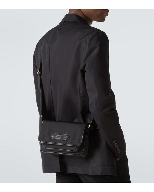 Borsa A Tracolla Con Pelle di Tom Ford in Black da Uomo