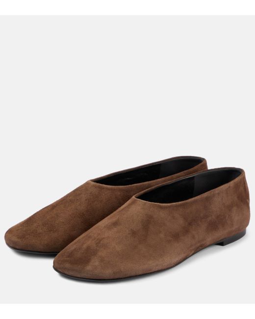 Proenza Schouler Brown Glove Suede Flats