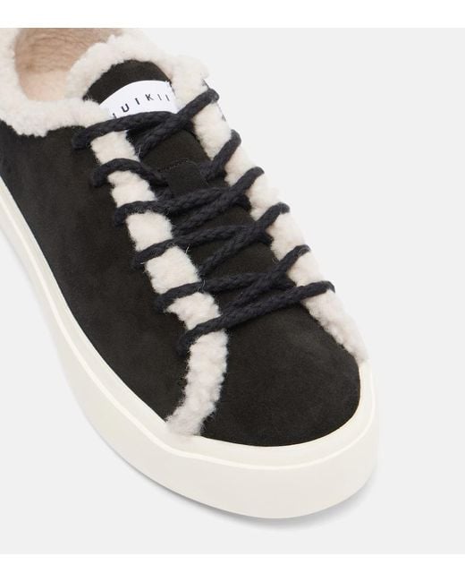 Inuikii Black Suede Low-Top Sneakers