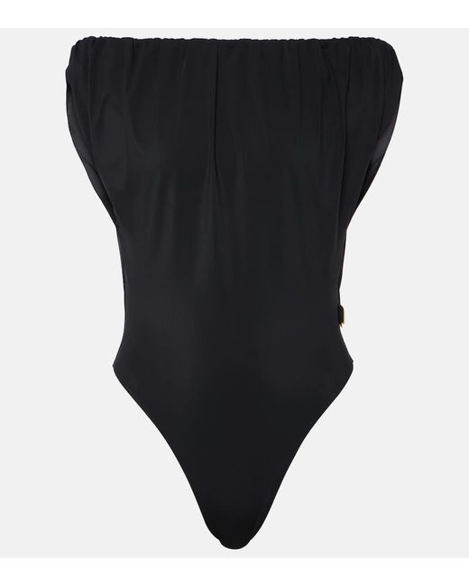 Jacquemus Black Off-shoulder Swimsuit