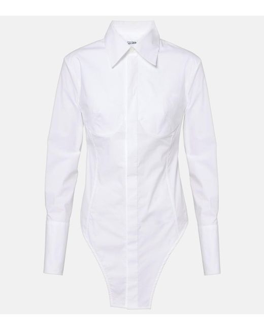 Jean Paul Gaultier White Cotton-Blend Poplin Shirt