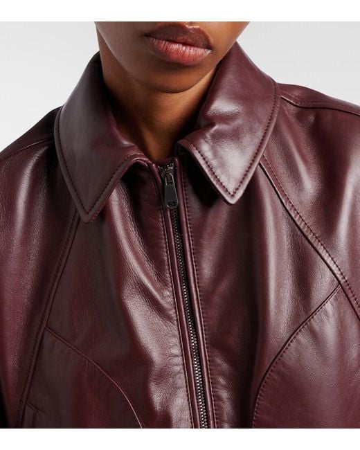 Brunello Cucinelli Brown Leather Jacket