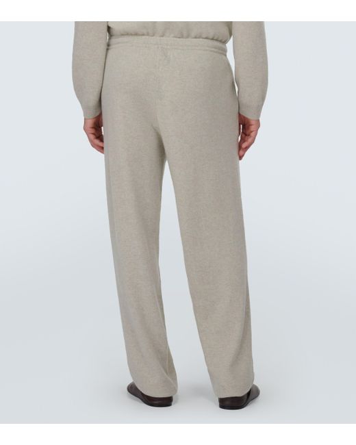 LeKasha Gray Bali Cashmere Sweatpants for men