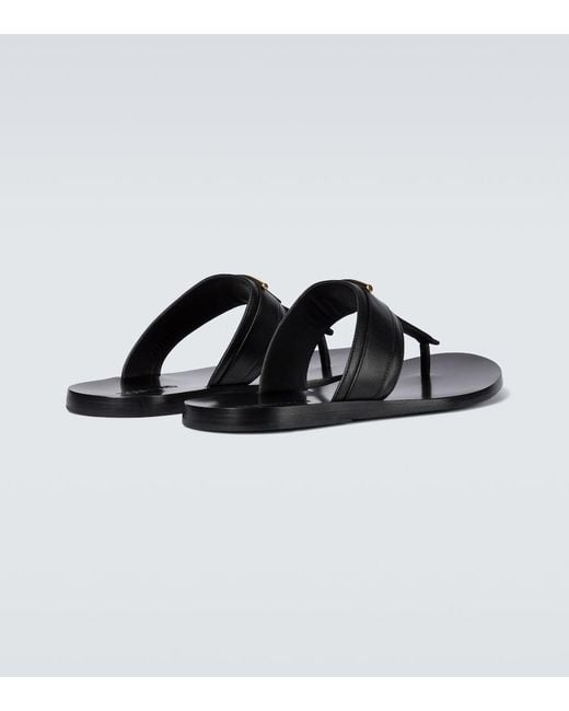 Tom Ford Brown Leather Thong Sandals for men