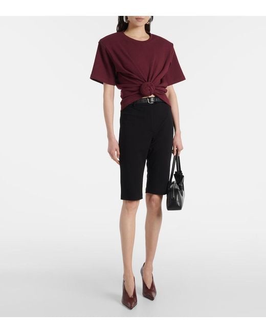 Magda Butrym Black Mid-Rise Biker Shorts