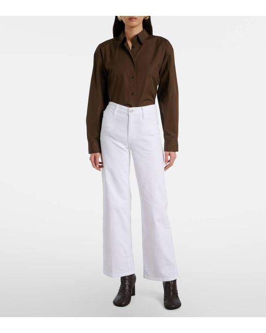 Jean Ample Le Slim Palazzo A Taille Haute FRAME en coloris White