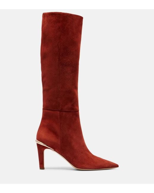 Gabriela Hearst Red Aura Knee-High Suede Boots