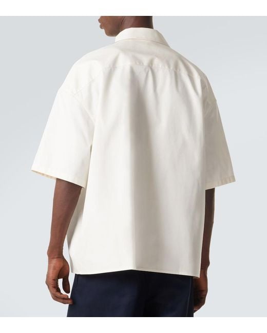 Loewe White Cotton Twill Shirt for men