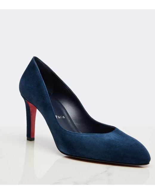 Christian Louboutin Blue Fannylove Suede Pumps
