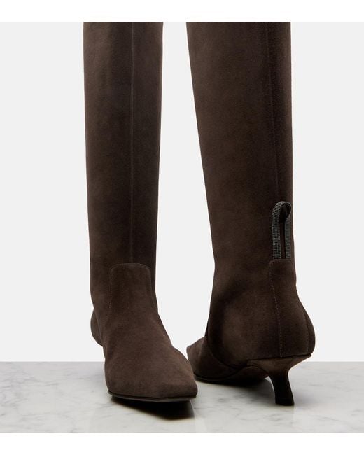 Bottes Monili En Daim Brunello Cucinelli en coloris Brown