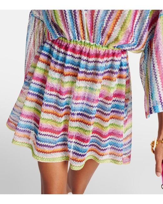 Missoni Blue Zig Zag Beach Dress