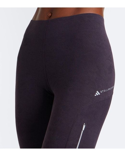 Adidas By Stella McCartney Blue Floral Technical Leggings