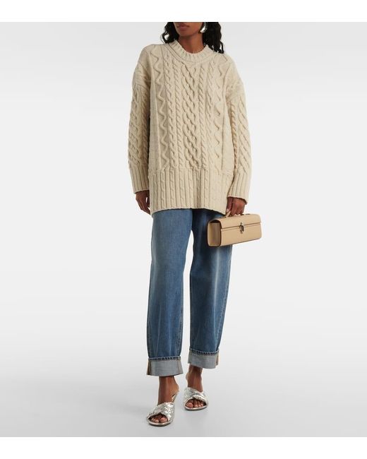 SAVETTE Natural Tote Symmetry Pochette Slim Aus Leder