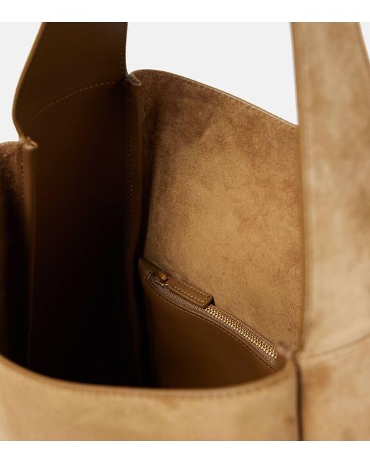 Borsa A Spalla Le 5 A 7 Supple Large di Saint Laurent in Brown
