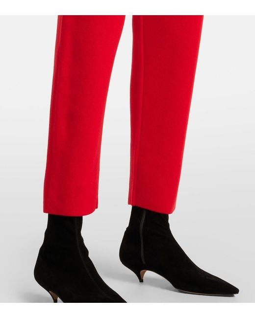 The Row Red Herea Cashmere Sweatpants