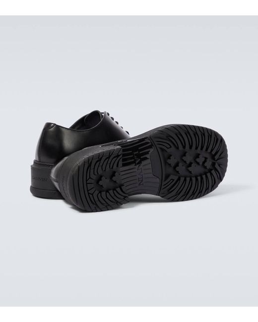 Zapatos derby de piel Lanvin de hombre de color Black