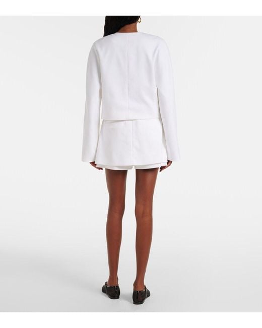 Vince White Cotton-Blend Jacket
