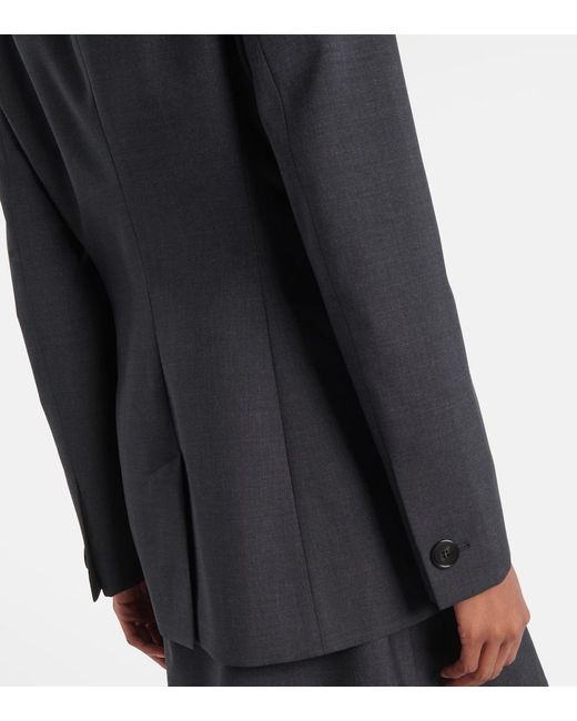 Gucci Blue Double-Breasted Wool Blazer