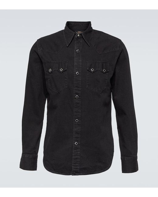 Camicia di jeans Sawtooth West di RRL in Black da Uomo