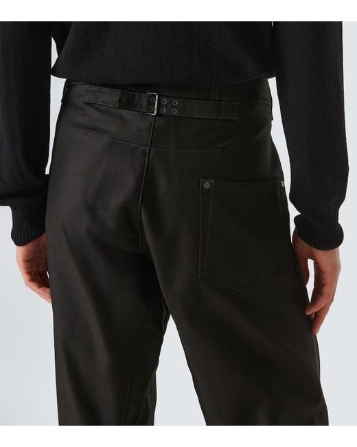 Maison Margiela Black Cotton Straight Pants for men