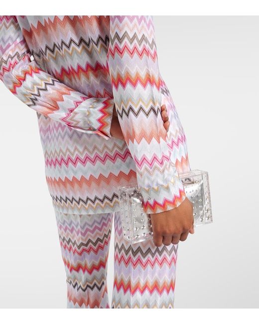 Camisa de algodon en zigzag Missoni de color Pink