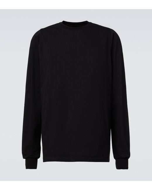 Rick Owens Black Cotton Jersey T-Shirt for men