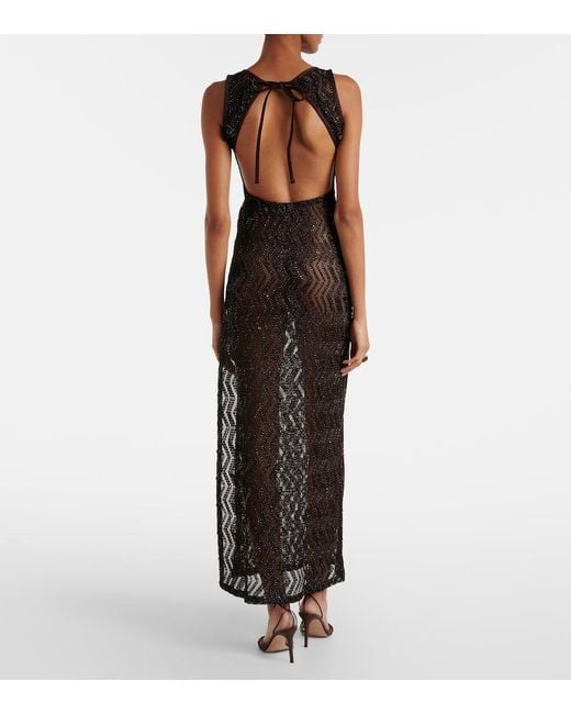 Missoni Black Zigzag Sequined Beach Cover-Up