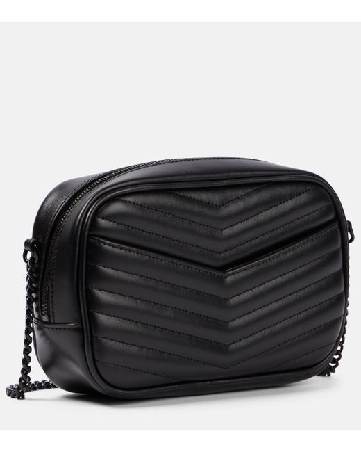 Saint Laurent Black Lou Mini Quilted Leather Camera Bag