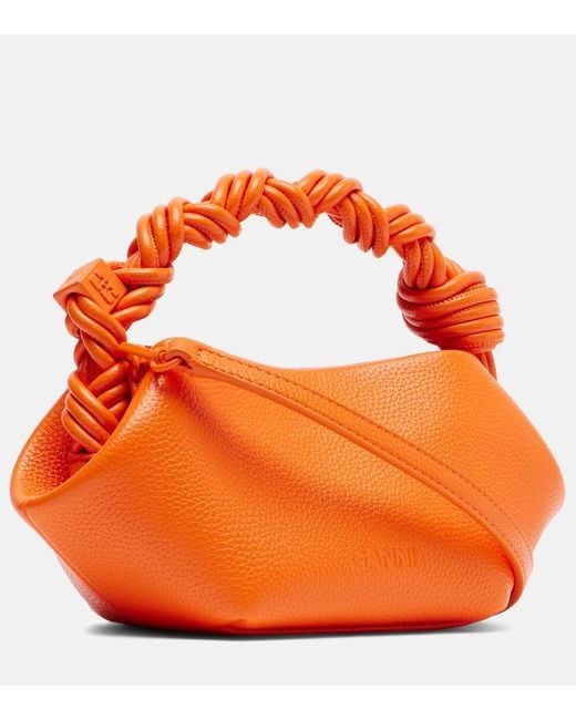 Ganni Orange Tote Bag Bou Mini