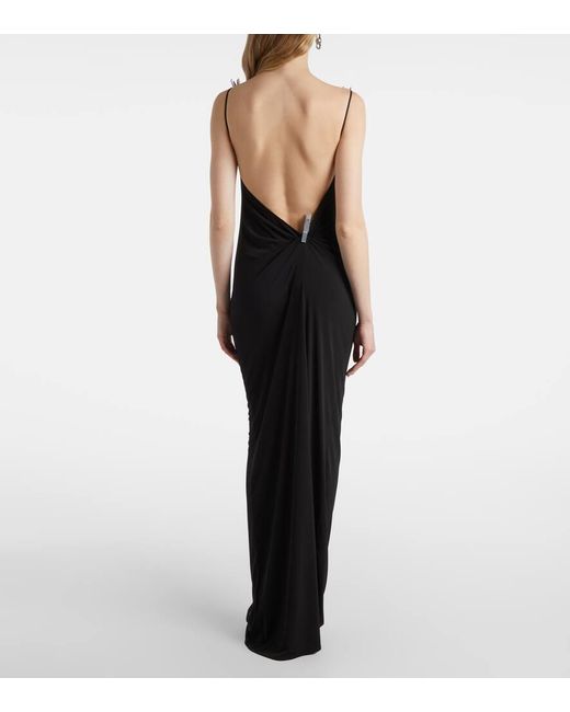 Coperni Black Maxikleid Aus Jersey