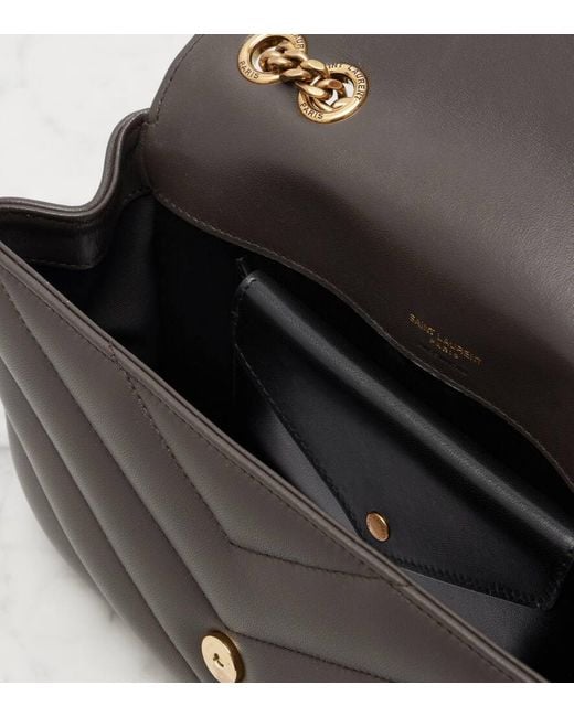 Saint Laurent Black Schultertasche Loulou Small Aus Leder