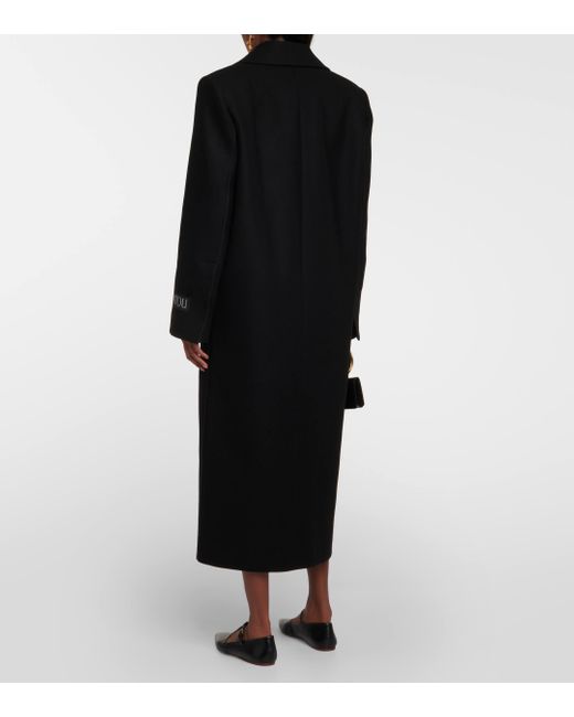 Patou Black Wool-blend Coat