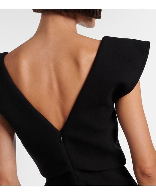 Proenza Schouler Black Mariam Scuba Midi Dress