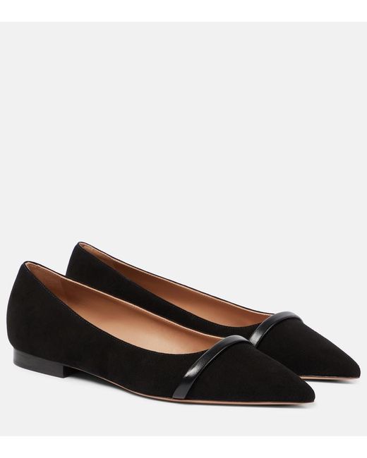 Malone Souliers Black Jhene Leather Ballet Flats