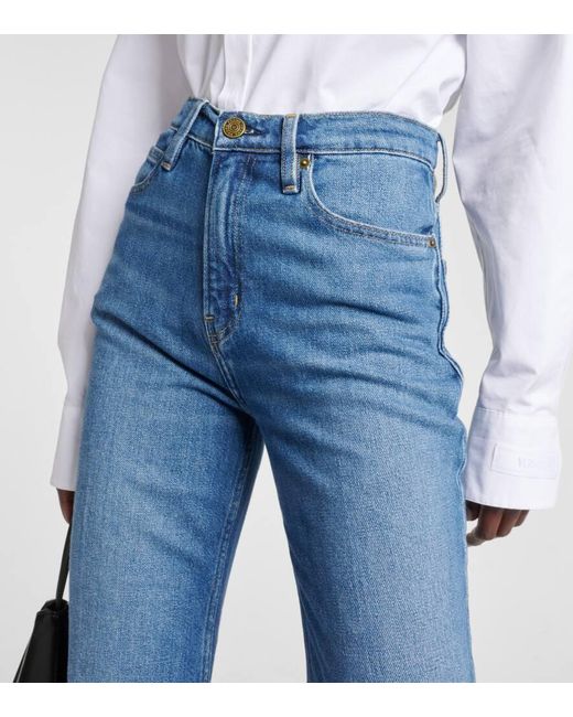 FRAME Blue The Extreme Flare High-Rise Flared Jeans