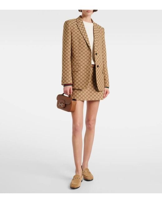Gucci Brown Horsebit 1955 Soft Small Leather Tote Bag