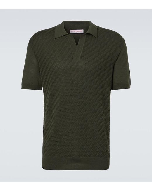 Polo Horton di Orlebar Brown in Green da Uomo